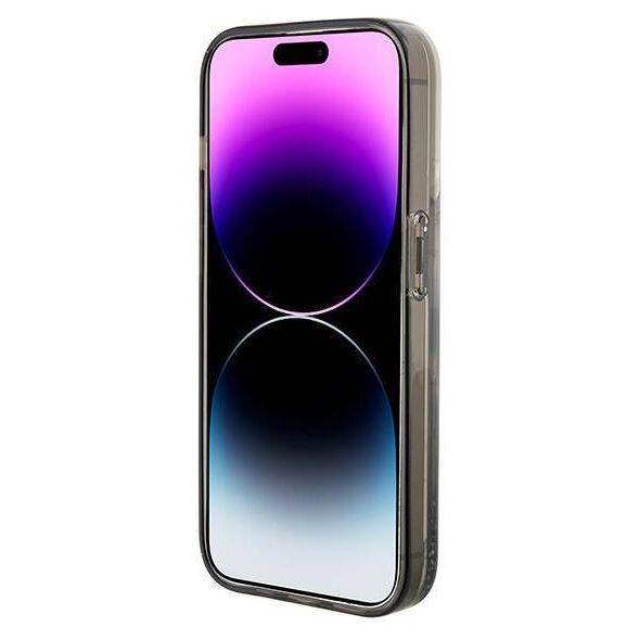 Original Case APPLE IPHONE 15 Karl Lagerfeld Hardcase Liquid Glitter Choupette (KLHCP15SLKCNSK) transparent 3666339164195