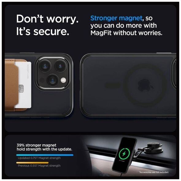 Case APPLE IPHONE 15 PRO MAX Spigen Ultra Hybrid Mag MagSafe Frost Black transparent 8809896749305