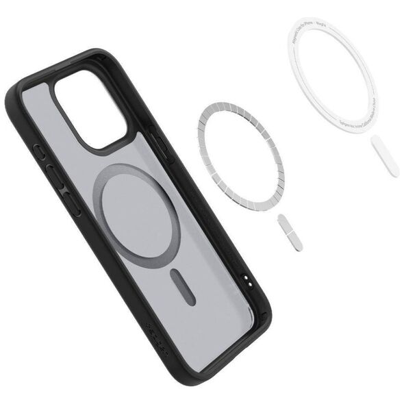 Case APPLE IPHONE 15 PRO MAX Spigen Ultra Hybrid Mag MagSafe Frost Black transparent 8809896749305