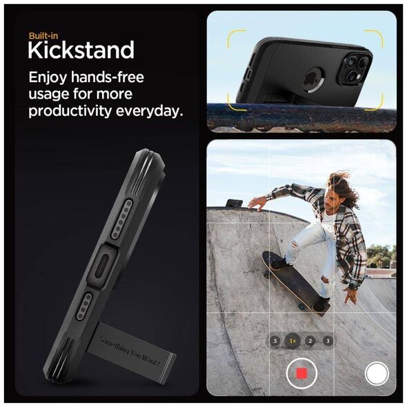 Case APPLE IPHONE 15 PRO MAX Spigen Tough Armor Mag MagSafe black 8809896749435
