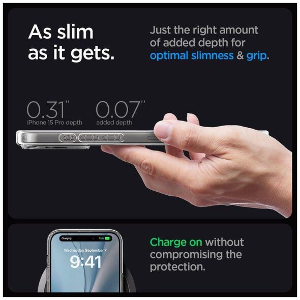 Case APPLE IPHONE 15 PRO Spigen Ultra Hybrid Mag MagSafe Frost black 8809896750516