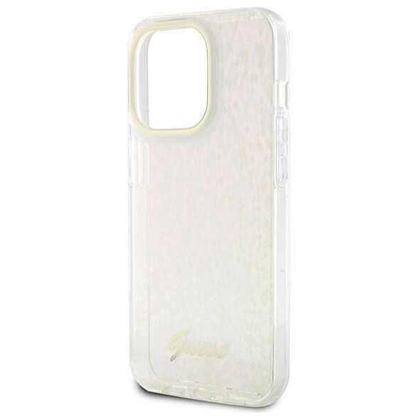 Original Case APPLE IPHONE 15 PRO Guess Hardcase IML Faceted Mirror Disco Iridescent (GUHCP15LHDECMP) pink 3666339172619
