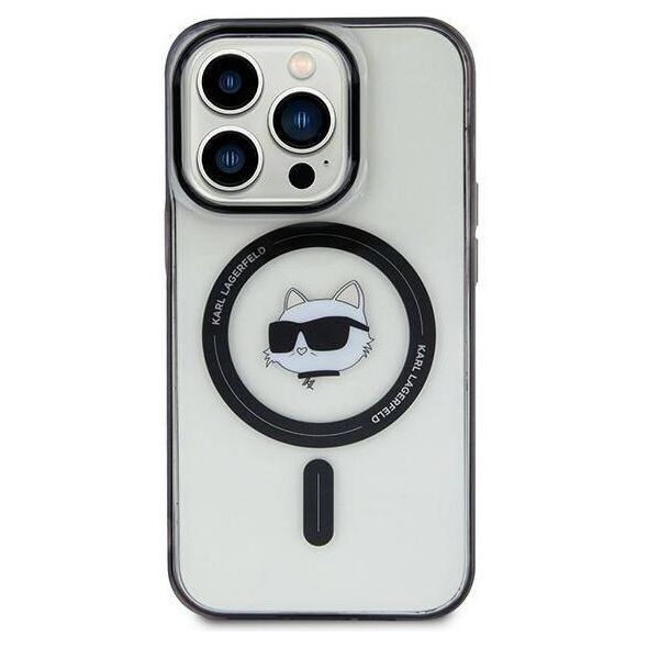 Original Case APPLE IPHONE 15 Karl Lagerfeld Hardcase IML Choupette`s Head MagSafe (KLHMP15SHCHNOTK) transparent 3666339162030