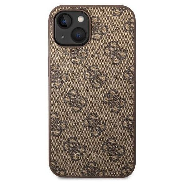 Original Case APPLE IPHONE 15 PLUS Guess Hard Case 4G Metal Gold Logo (GUHCP15MG4GFBR) brown 3666339171711