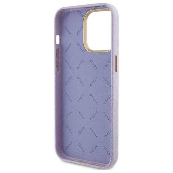 Original Case APPLE IPHONE 15 PRO MAX Guess Hardcase Glitter Glossy Script (GUHCP15XPGMCSL) purple 3666339155377