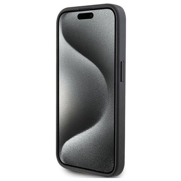 Original Case APPLE IPHONE 15 PRO Karl Lagerfeld Hardcase Saffiano Cardslot Karl&Choupette Metal Pin (KLHCP15LSAPKCNPK) black 3666339165536