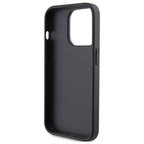 Original Case APPLE IPHONE 15 PRO Karl Lagerfeld Hardcase Saffiano Cardslot Karl&Choupette Metal Pin (KLHCP15LSAPKCNPK) black 3666339165536