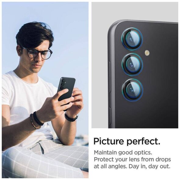 Camera Cover SAMSUNG GALAXY S23 FE Spigen Optik. TR ”EZ FIT” Camera Protector 2-pack black 8809896753128