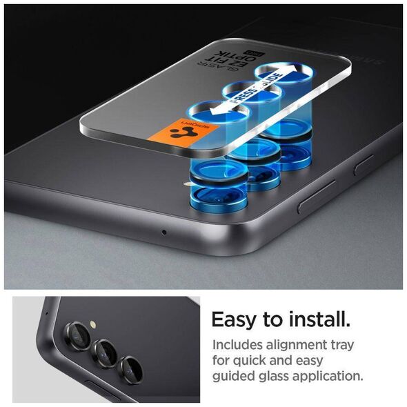 Camera Cover SAMSUNG GALAXY S23 FE Spigen Optik. TR ”EZ FIT” Camera Protector 2-pack black 8809896753128