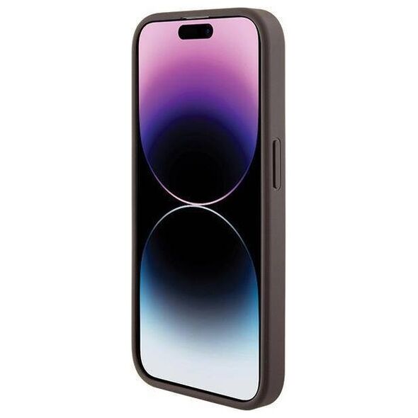 Original Case APPLE IPHONE 15 PRO Guess Hardcase Grip Stand 4G Triangle Strass (GUHCP15LPGS4TDW) brown 3666339197452