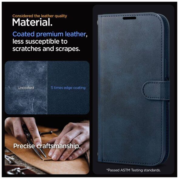 Case APPLE IPHONE 15 PRO Spigen Wallet S Pro navy blue 8809896750721