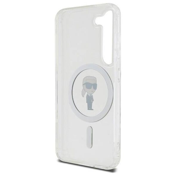 Original Case SAMSUNG GALAXY S23 Karl Lagerfeld Hardcase IML Ikonik MagSafe (KLHMS23SHFCKNOT) transparent 3666339241841