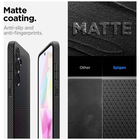 Case SAMSUNG GALAXY A35 5G Spigen Liquid Air Matte black 8809971224314