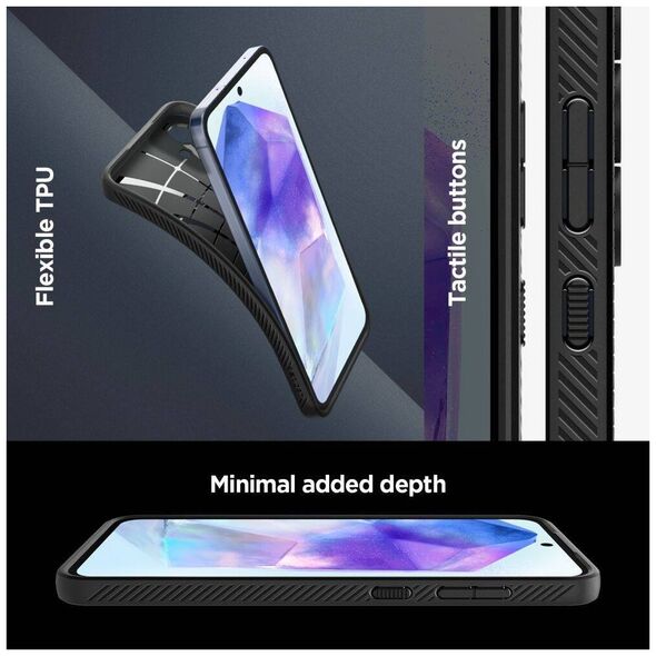 Case SAMSUNG GALAXY A55 5G Spigen Liquid Air Matte black 8809971224383