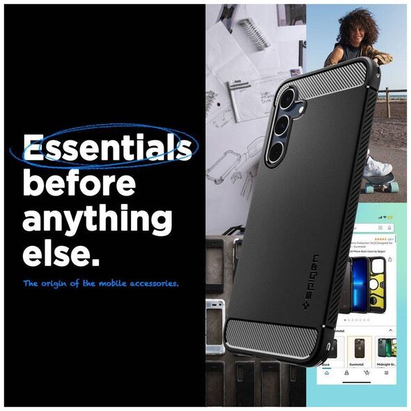 Case SAMSUNG GALAXY A55 5G Spigen Rugged Armor Matte black 8809971224420