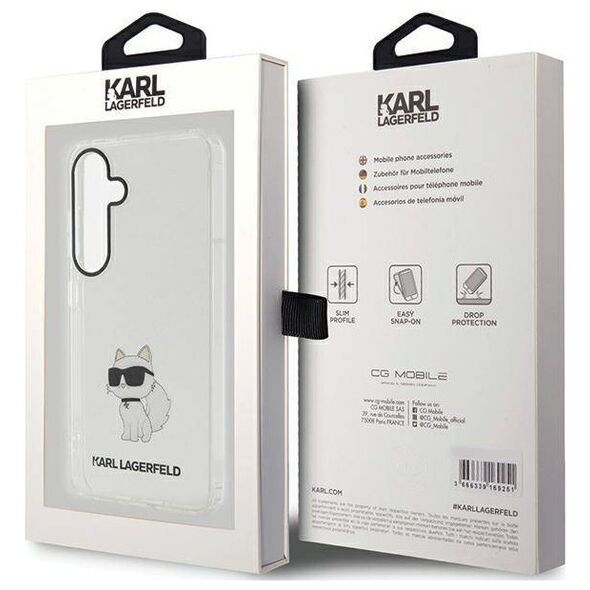 Original Case SAMSUNG GALAXY S24 Karl Lagerfeld Hardcase IML Choupette (KLHCS24SHNCHTCT) transparent 3666339242411