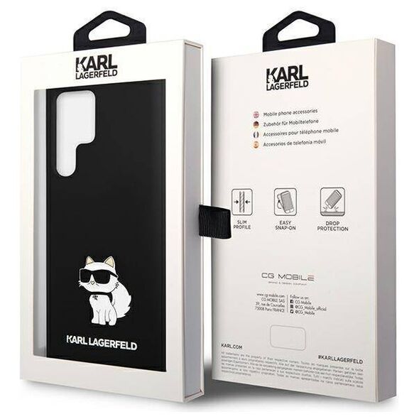 Original Case SAMSUNG GALAXY S24 ULTRA Karl Lagerfeld Hardcase Silicone Choupette (KLHCS24LSNCHBCK) black 3666339242343