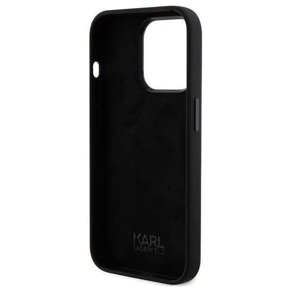 Original Case APPLE IPHONE 15 PRO Karl Lagerfeld Silicone Karl&Choupette Head (KLHCP15LSDHKCNK) black 3666339164812