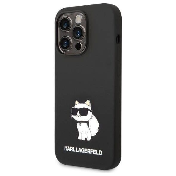 Case IPHONE 14 PRO MAX Karl Lagerfeld Hardcase Silicone Choupette (KLHCP14XSNCHBCK) black 3666339086756