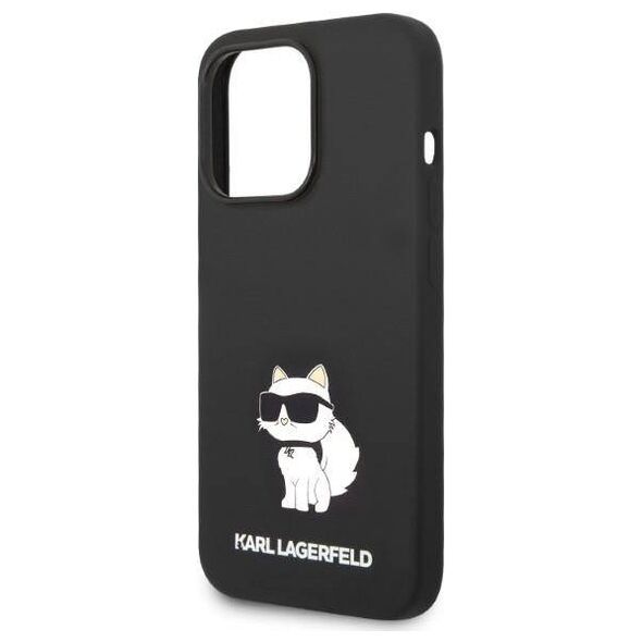 Case IPHONE 14 PRO MAX Karl Lagerfeld Hardcase Silicone Choupette (KLHCP14XSNCHBCK) black 3666339086756