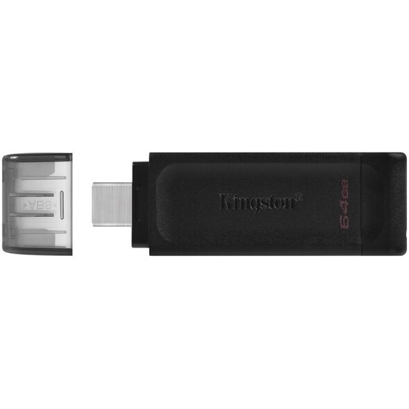 Kingston pendrive 64GB USB-C DT70 black 740617305302