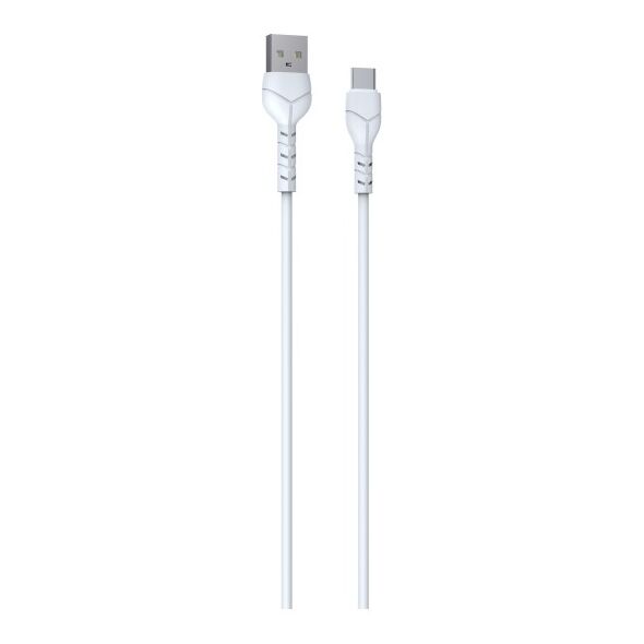 Devia cable Kintone V2 EC305  USB - USB-C 1,0 m 2,1A white set 30 pcs 6938595351310