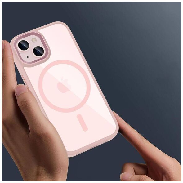 Case APPLE IPHONE 15 Tech-Protect Magmat MagSafe transparentne pink 5906302307999