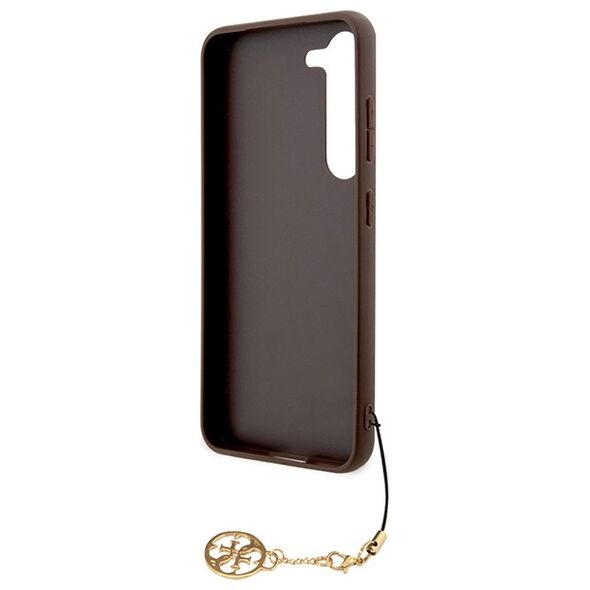 Guess case for Samsung Galaxy A55 GUHCSA55GF4GBR brown HC PU 4G with charm 3666339259655