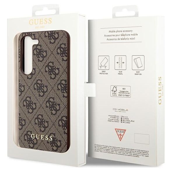 Guess case for Samsung Galaxy A55 GUHCSA55GF4GBR brown HC PU 4G with charm 3666339259655