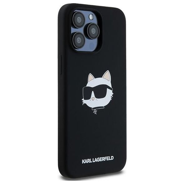 Karl Lagerfeld case for iPhone 15 Pro Max 6,7&quot; KLHMP15XSCHPPLK black HC Magsafe silicone sil Choupette head print 3666339257293