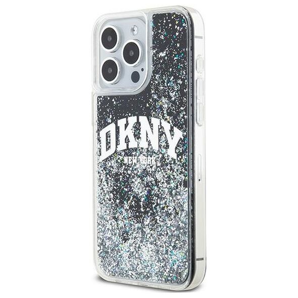 DKNY case for iPhone 15 Pro Max 6,7&quot; DKHCP15XLBNAEK black HC liquid glitters w arch logo 3666339270780