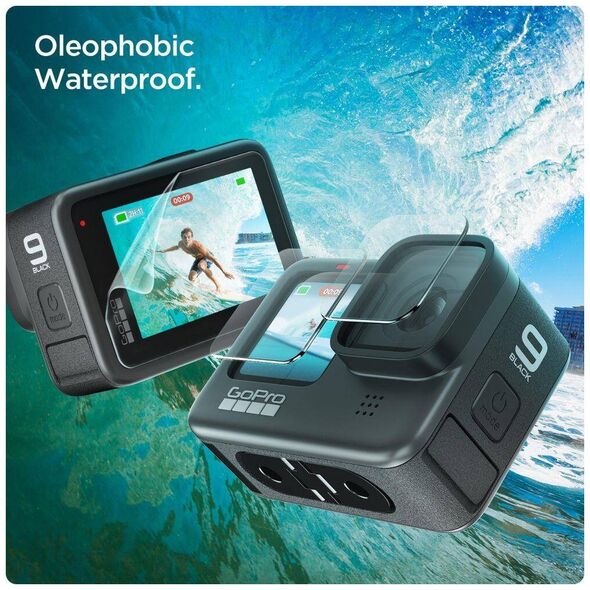 Tempered Glass GOPRO HERO 9 / 10 / 11 / 12 Spigen Glas.tr Slim + Film 2-Set Clear 8809756648113