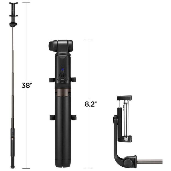 SPIGEN S540W WIRELESS SELFIE STICK TRIPOD BLACK 8809606426885