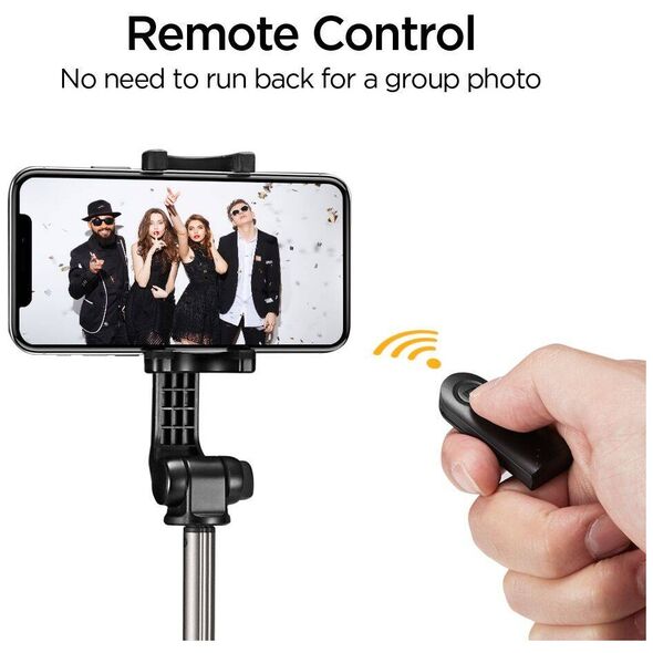SPIGEN S540W WIRELESS SELFIE STICK TRIPOD BLACK 8809606426885