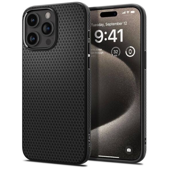 Case APPLE IPHONE 15 PRO MAX Spigen Liquid Air Matte black 8809896749114