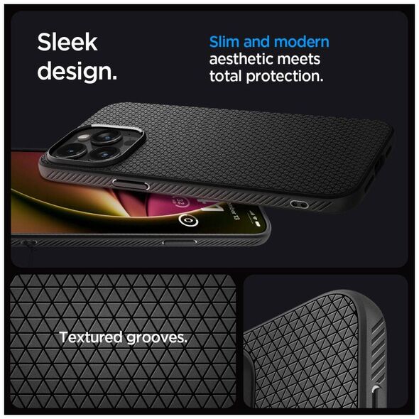 Case APPLE IPHONE 15 PRO MAX Spigen Liquid Air Matte black 8809896749114