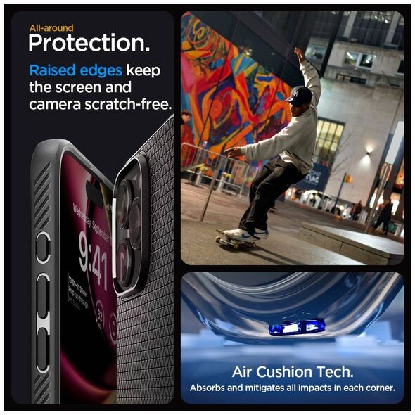 Case APPLE IPHONE 15 PRO MAX Spigen Liquid Air Matte black 8809896749114