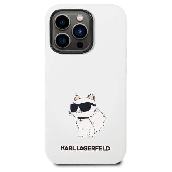 Case IPHONE 14 PRO Karl Lagerfeld Hardcase Silicone Choupette (KLHCP14LSNCHBCH) white 3666339086787