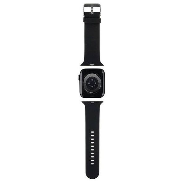 Strap for APPLE WATCH 4 / 5 / 6 / 7 / 8 / SE / ULTRA (42 / 44 / 45 / 49 MM) Karl Lagerfeld Strap 3D Rubber Karl Head (KLAWLSLKNK) black 3666339127381