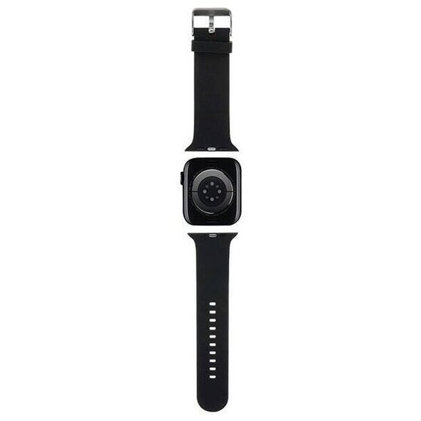 Strap for APPLE WATCH 4 / 5 / 6 / 7 / 8 / SE (38 / 40 / 41 MM) Karl Lagerfeld Strap 3D Rubber Choupette Head (KLAWMSLCNK) black 3666339190118