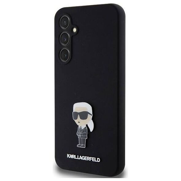 Original Case SAMSUNG GALAXY S23 FE Karl Lagerfeld Silicone Ikonik Metal Pin (KLHCS23FEMHKNPK) black 3666339218645