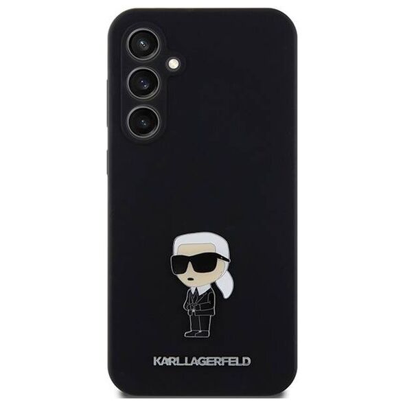 Original Case SAMSUNG GALAXY S23 FE Karl Lagerfeld Silicone Ikonik Metal Pin (KLHCS23FEMHKNPK) black 3666339218645
