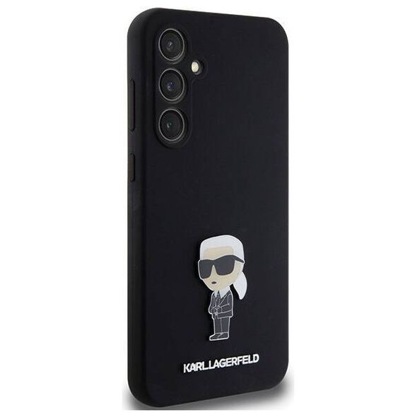 Original Case SAMSUNG GALAXY S23 FE Karl Lagerfeld Silicone Ikonik Metal Pin (KLHCS23FEMHKNPK) black 3666339218645
