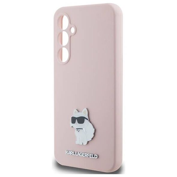 Original Case SAMSUNG GALAXY S23 FE Karl Lagerfeld Silicone Choupette Metal Pin (KLHCS23FESMHCNPP) pink 3666339218690