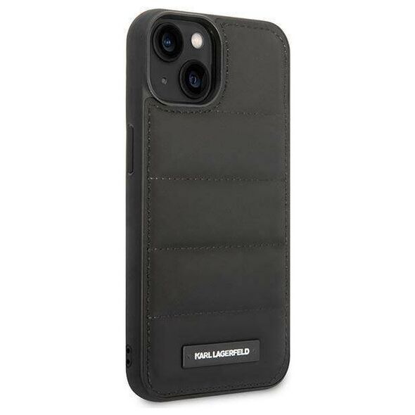 Original Case IPHONE 14 PLUS Karl Lagerfeld Hardcase Puffy Elongated Logo black 3666339077686