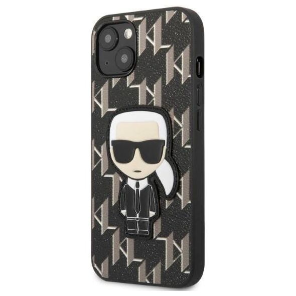 Original Case IPHONE 13 MINI Karl Lagerfeld Hardcase Monogram Ikonik Patch black 3666339049362