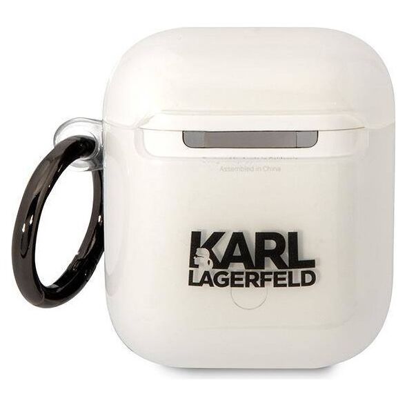 Original Case APPLE AIRPODS Karl Lagerfeld Karl`s Head (KLA2HNIKTCT) transparent 3666339087982