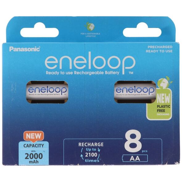 Panasonic Eneloop Επαναφορτιζόμενες Μπαταρίες AA Ni-MH 2000mAh 8τμχ (37833094) (PAN37833094) έως 12 άτοκες Δόσεις