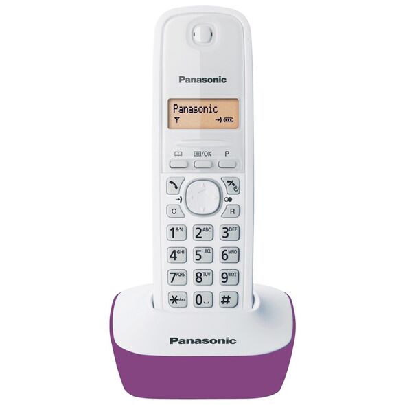 Ασύρματο Τηλέφωνο Panasonic KX-TG1611GRF White-Purple (KX-TG1611GRF) (PANKXTG1611GRF) έως 12 άτοκες Δόσεις