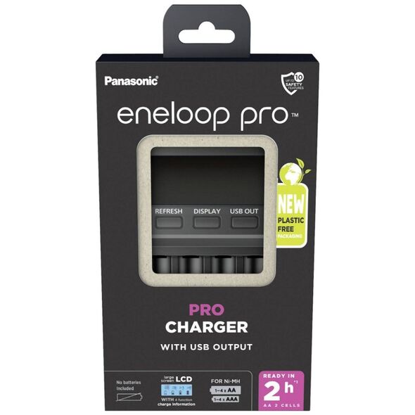 Panasonic Eneloop Professional BQ-CC65E USB Φορτιστής 4 Μπαταριών Ni-MH Μεγέθους AA/AAA (13454402) (PAN13454402) έως 12 άτοκες Δόσεις
